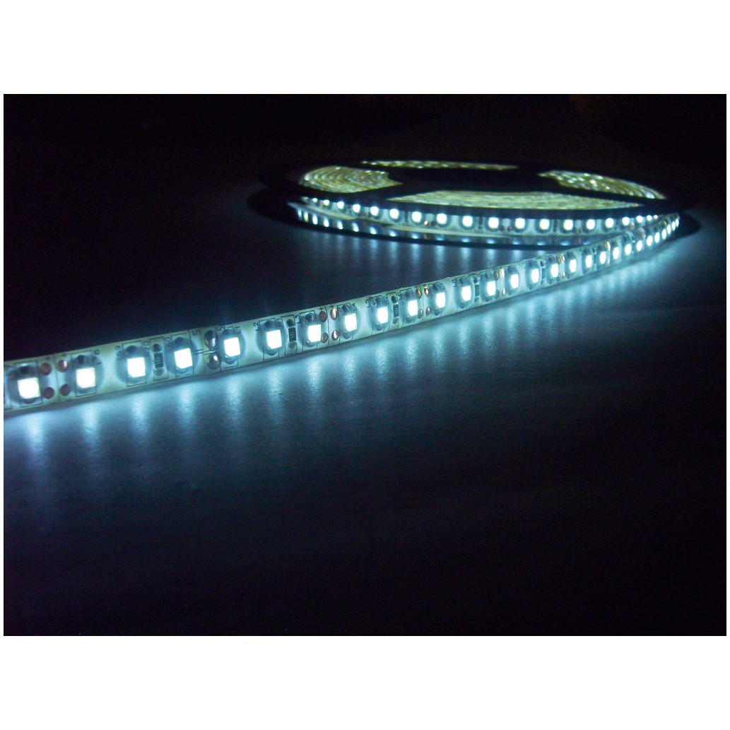 Fotografie LED páska SMD3528, studená bílá, 12V, 1m, IP54, 120 LED/m